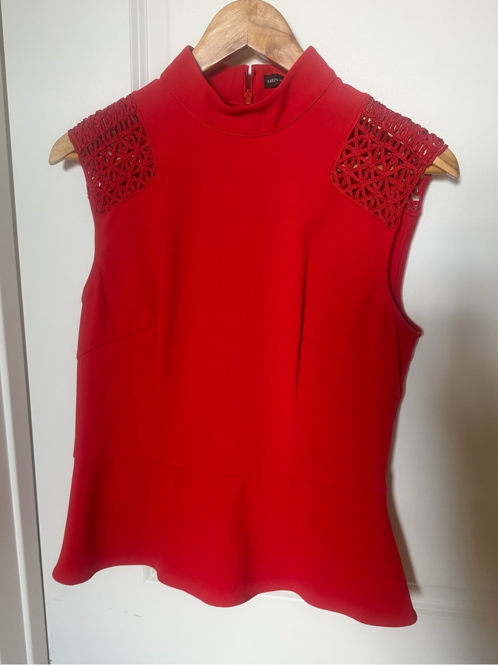 Karen Millen Red peplum Top. See measurements